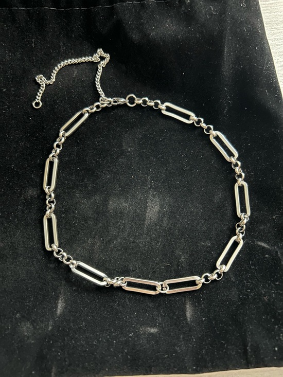 Jewelry - Rectangular Link Necklace - Women Jewelry Stainless Steel